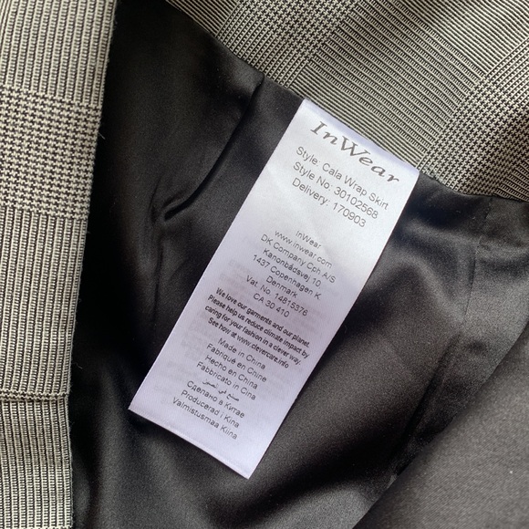 InWear Cala Wrap Academia Plaid Asymmetrical Skirt - Picture 11 of 13